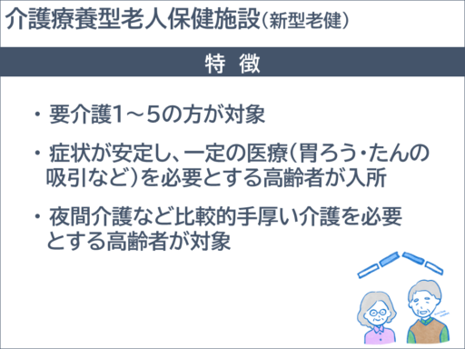 介護療養型老人保健施設（新型老健）の特徴